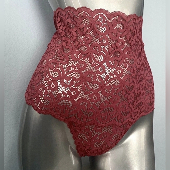 Victorias Secret Nwt Athena Lace High Waist Thong Panties Small S - Picture 2 of 3